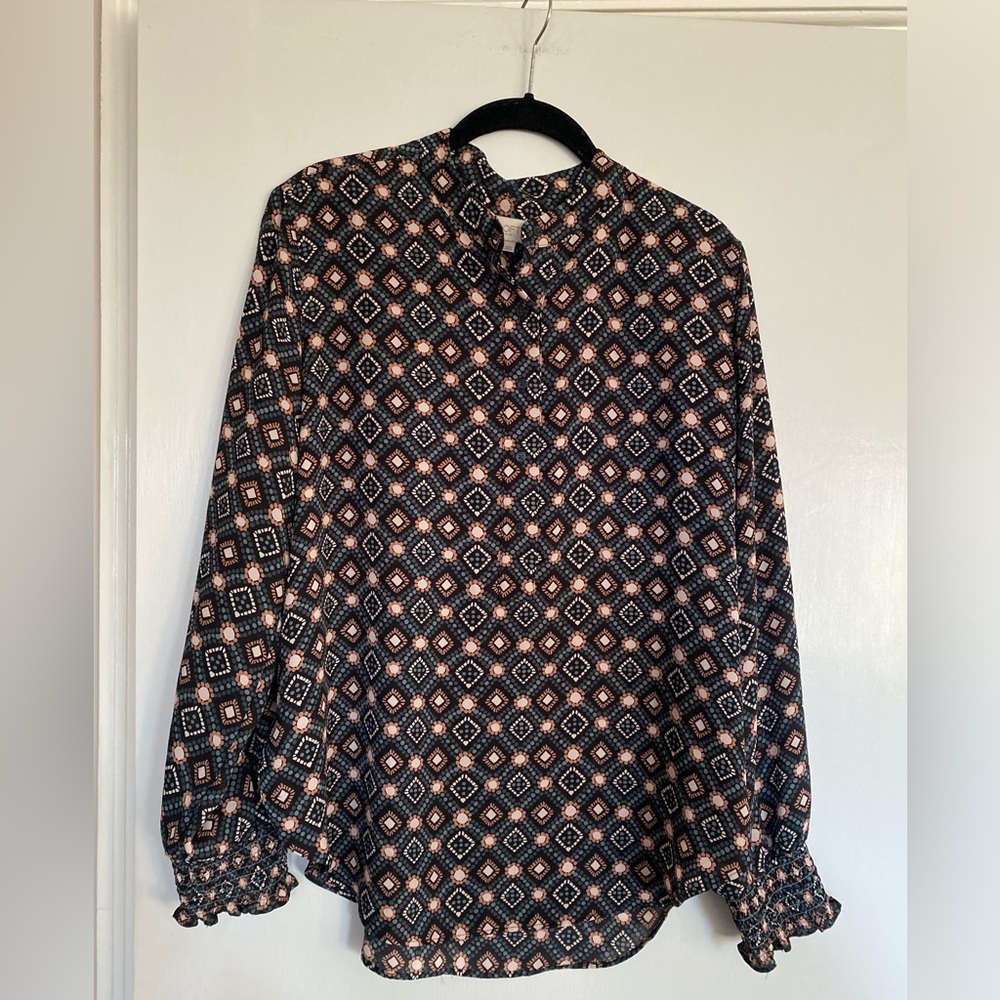 Loft Geometric Patterned Women's Top